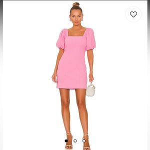 x REVOLVE Tuscany Linen Dress in Bubblegum